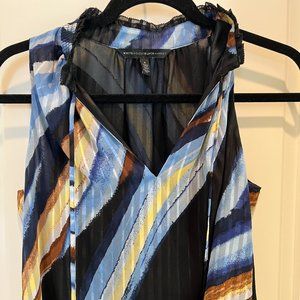 WHBM Blue Sleeveless Blouse ~ NEW